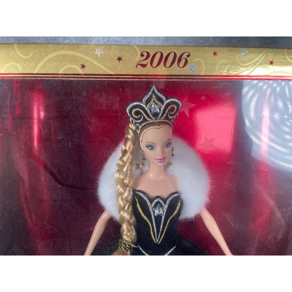 2006 Holiday Barbie by Bob Mackie Black Gown Collector Doll J0949 NEW - Picture 2 of 5